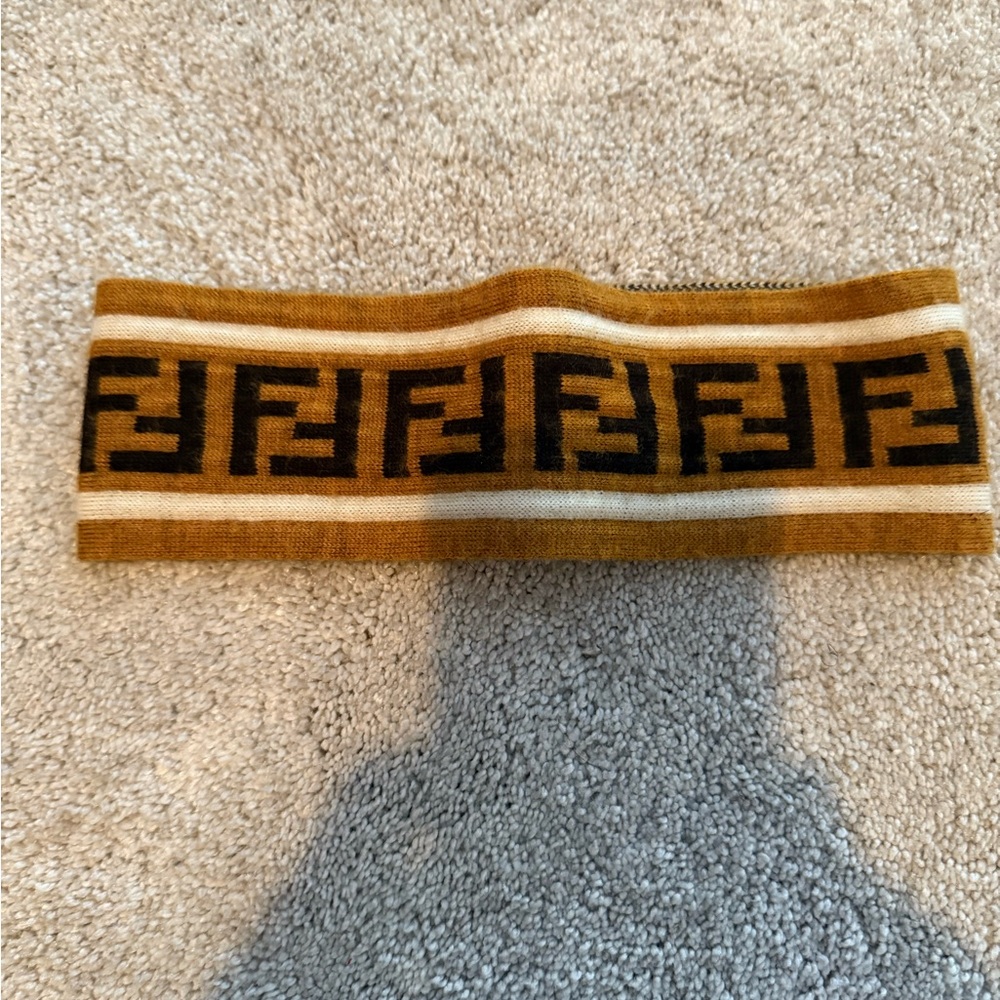 Black & Brown Wool 'Forever Fendi' Head Band